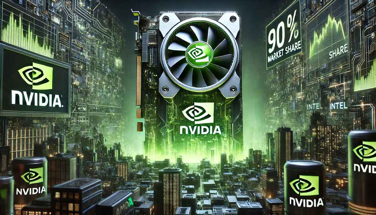 NVIDIA захватывает рынок: доля видеокарт компании достигла рекордных 90%