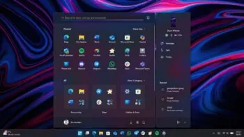 Windows 11 получит новое меню Пуск